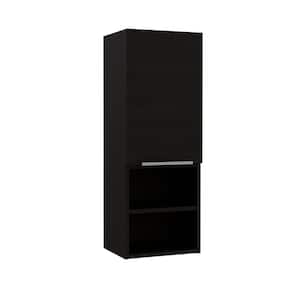11.81 in. W x 32.17 in. H Rectangular Black Wengue Finish Surface Mount Medicine Cabinet without Mirror