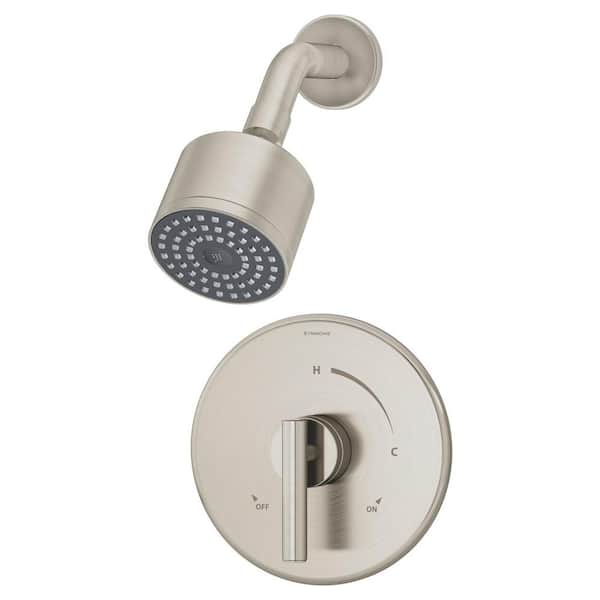 Symmons Dia 1-Handle 1-Spray Shower Faucet System in Satin (Valve Included)