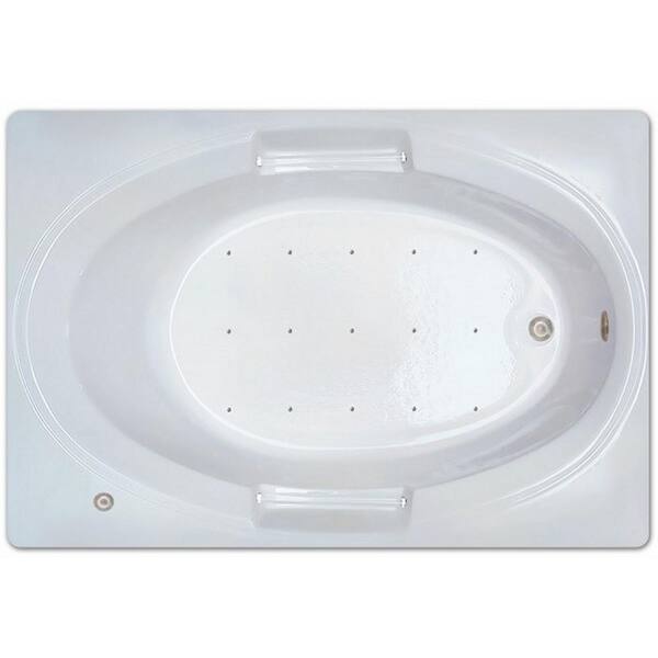 Pinnacle 5 ft. Right Drain Drop-in Rectangular Whirlpool and Air Bath Tub in White