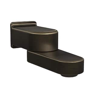PULSE Showerspas Fold Away Diverter Tub Spout in Matte Black 3011