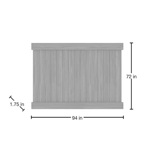 Barrette Outdoor Living Bryce 6 ft. x 8 ft. Driftwood Gray Privacy