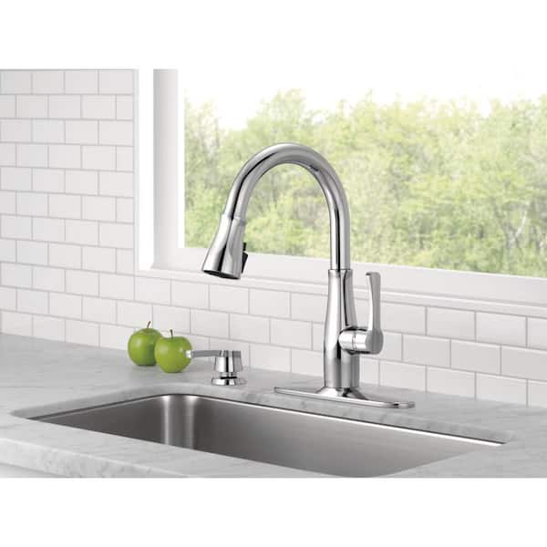 Owendale Single-Handle Pull-Down Sprayer Kitchen Faucet with ShieldSpray Technology in Chrome
