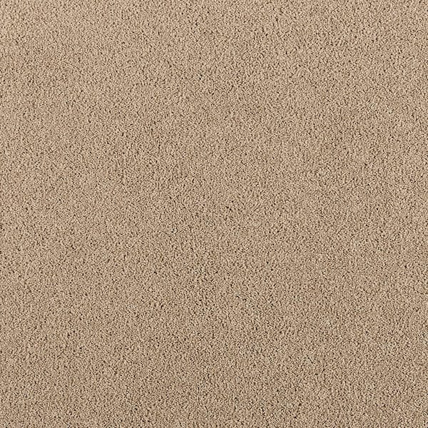 Tailored Trends III Luxe Beige 15 ft. 58 oz. Polyester Textured Installed Carpet