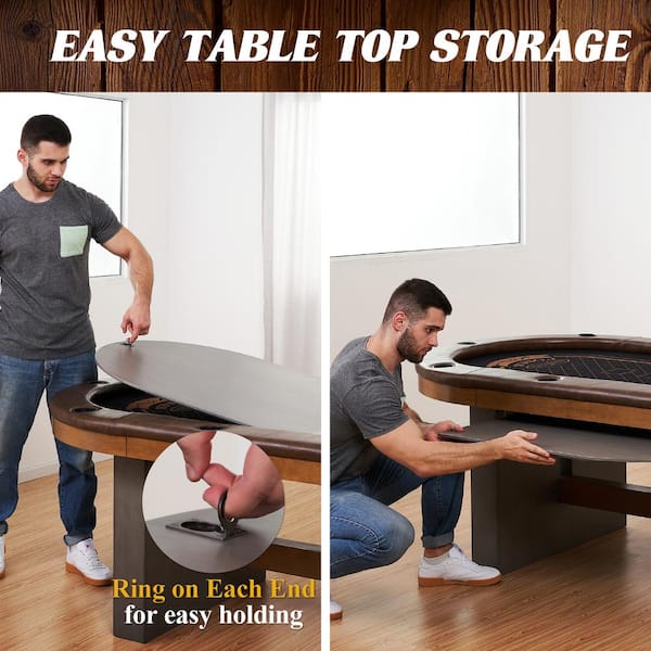 Barrington 10-Player Poker Table with Dining Table Top PK100Y22028