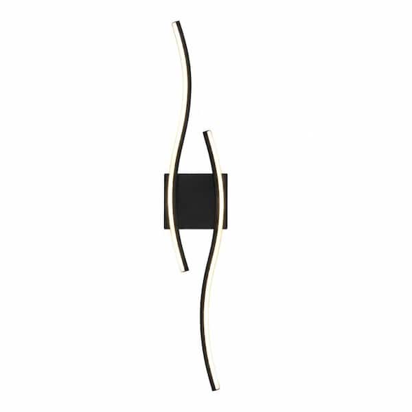 31.5 in. 1-Light Gold Dimmable Integrated LED Vanity Light Bar for Bathroom and Hallway Integrated LED Fixture