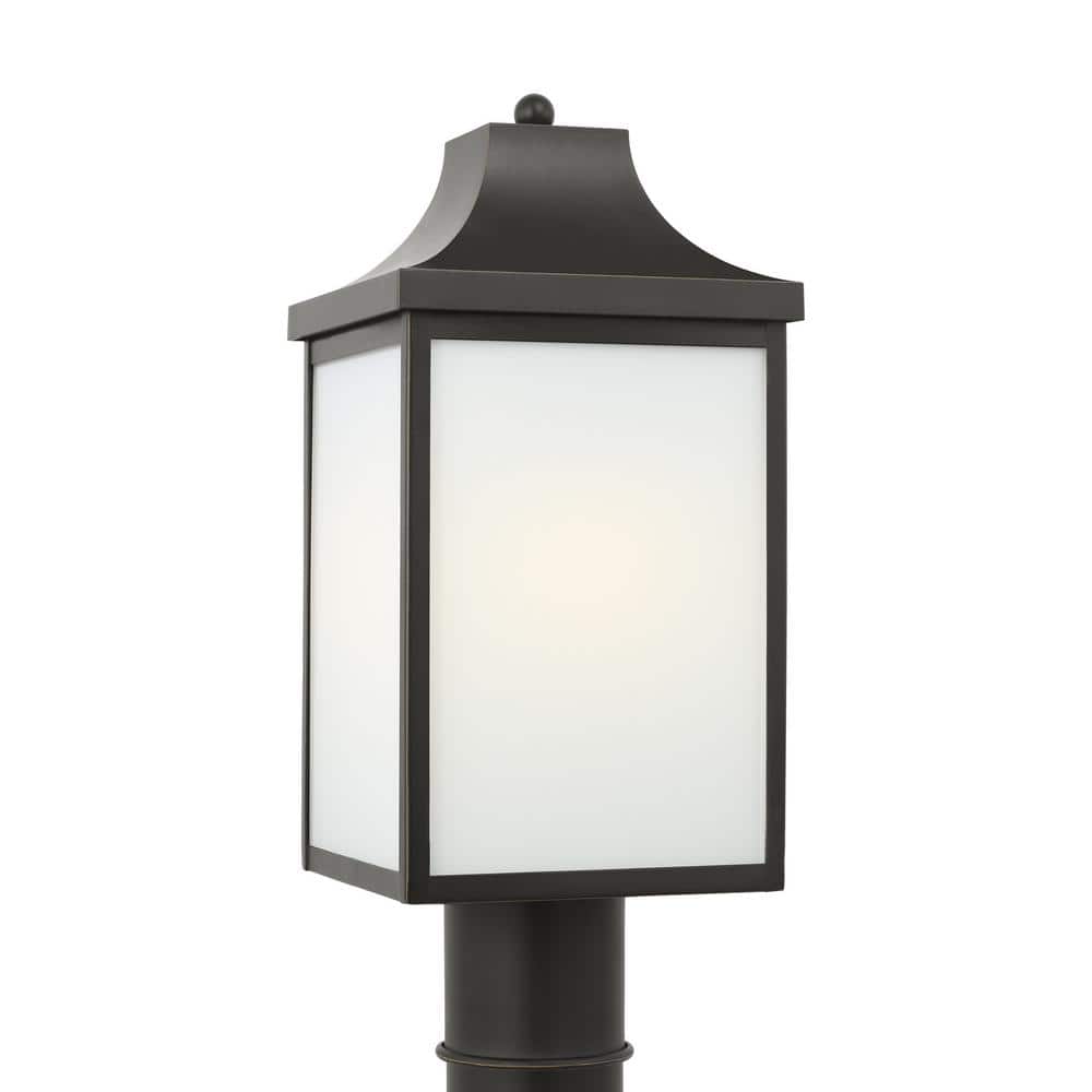 Saybrook 1-Light Antique Bronze Aluminum Hardwired Outdoor Weather Resistant Post Light with No Bulbs Included price history on PriceWatchPro