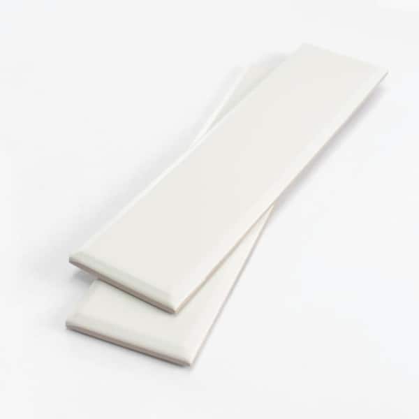 Facet 3 in. x 12 in. Glazed White Matte Ceramic Subway Wall Tile (5.28 sq. ft./Case)