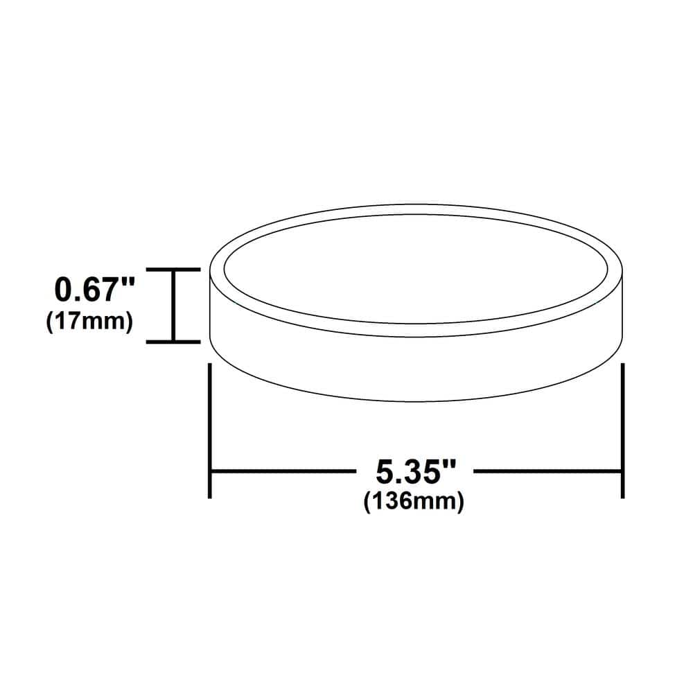 Matte White 5.35" Round LED Surface Mount Downlight, Energy Star Modern
