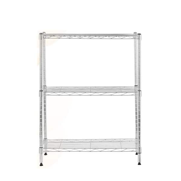 3-Tier Chrome Steel Plant Stand (23.2 in. H W x 30 in. H