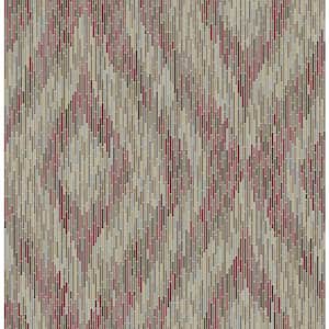Ethereal Red Ogee Paper Strippable Roll Wallpaper (Covers 56.4 sq. ft.)