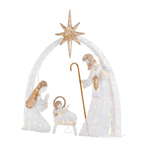 5.5 ft led nativity scene by home accents holiday