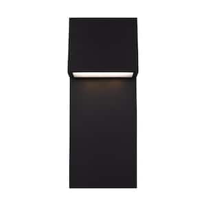 Rocha Extra Large 2-Light Black LED Outdoor Wall Lantern Sconce (1-Pack)