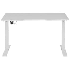 47 in. Rectangular Modern Style Sit Standing Desk with Adjustable Height, White