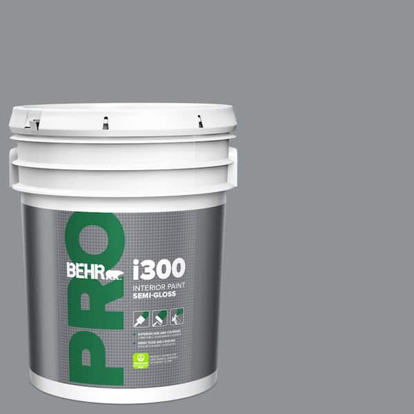 5 gal. #PPU26-05 Flint Gray Semi-Gloss Interior Paint