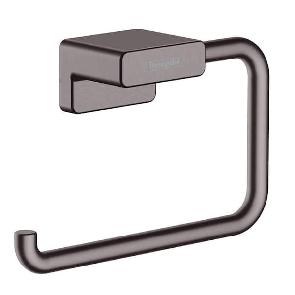 Adrinfly Toilet Paper Holder without Cover in Brushed Black Chrome