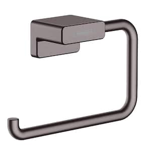 Toilet Paper Holder without Cover in Brushed Black Chrome