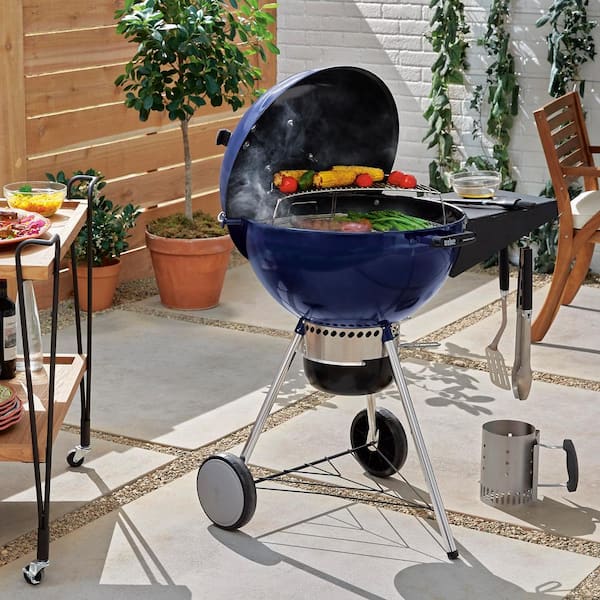 Reviews for Weber 22 in. Master-Touch Charcoal Grill in Deep Ocean Blue  with Built-In Thermometer | Pg 1 - The Home Depot