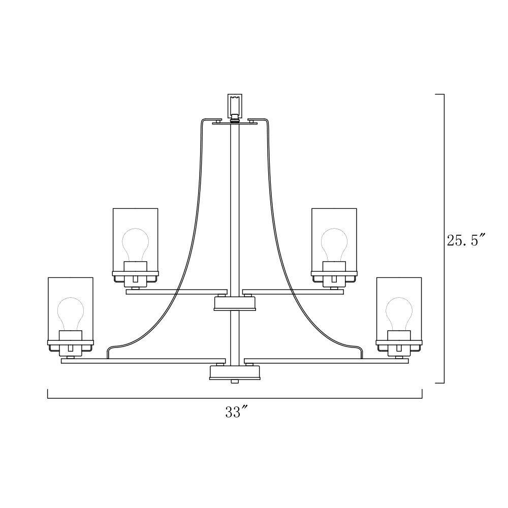 Jedrek Versatile Transitional Black Steel Chandelier