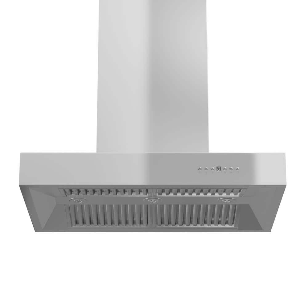 36" Brushed Stainless Steel Island Range Hood