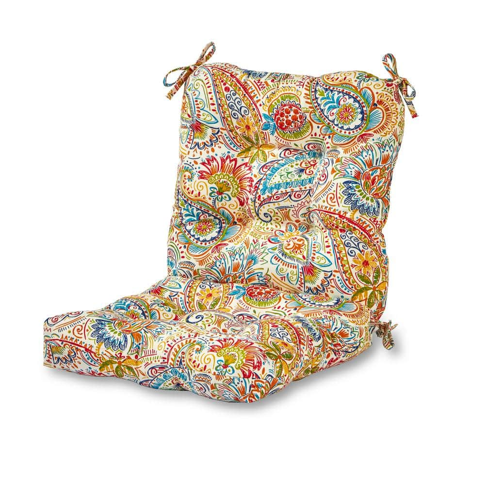 Greendale Home Fashions Jamboree Paisley Outdoor Dining Chair Cushion 