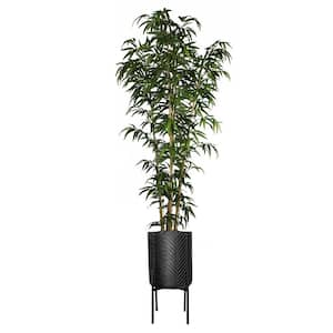 87 .5 in. Artificial Bamboo with Chevron Planter