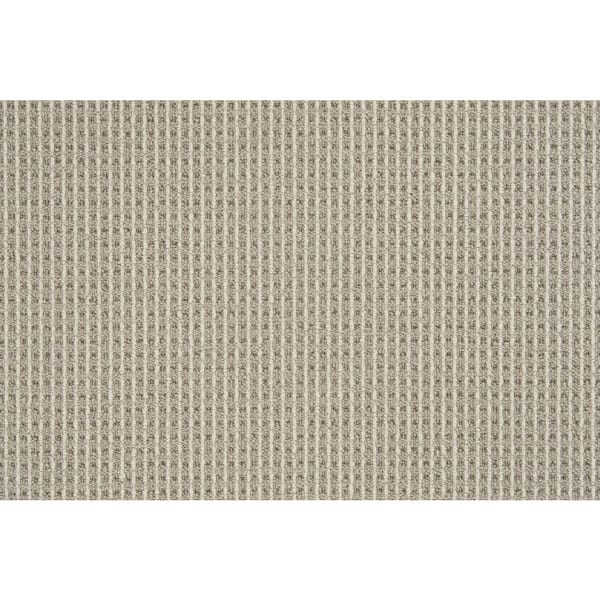 Natural Harmony Shenadoah Stripe Silt/Ivory Custom Area Rug with Pad