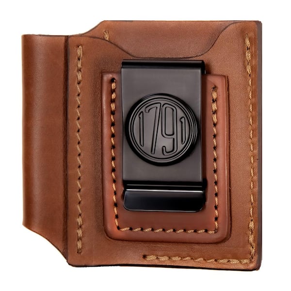6.5 in. Standard Small & Medium Chestnut Full-Grain Leather Tool Organizer