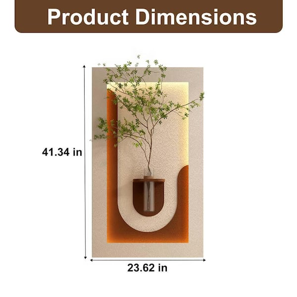 23.62 in. x 41.34 in. Coffee Modern Lamp Painting, Adjustable 3