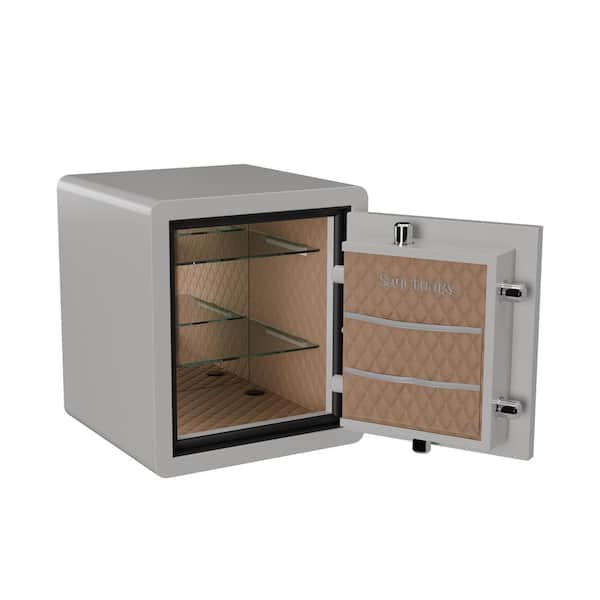 1.7 cu. ft. Fire and Waterproof Home and Office Safe with Electronic Lock, Frost Gray