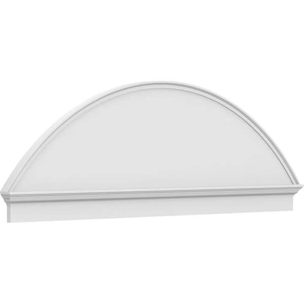 Ekena Millwork 2-3/4 in. x 86 in. x 28-3/8 in. Segment Arch Smooth Architectural Grade PVC Combination Pediment Moulding