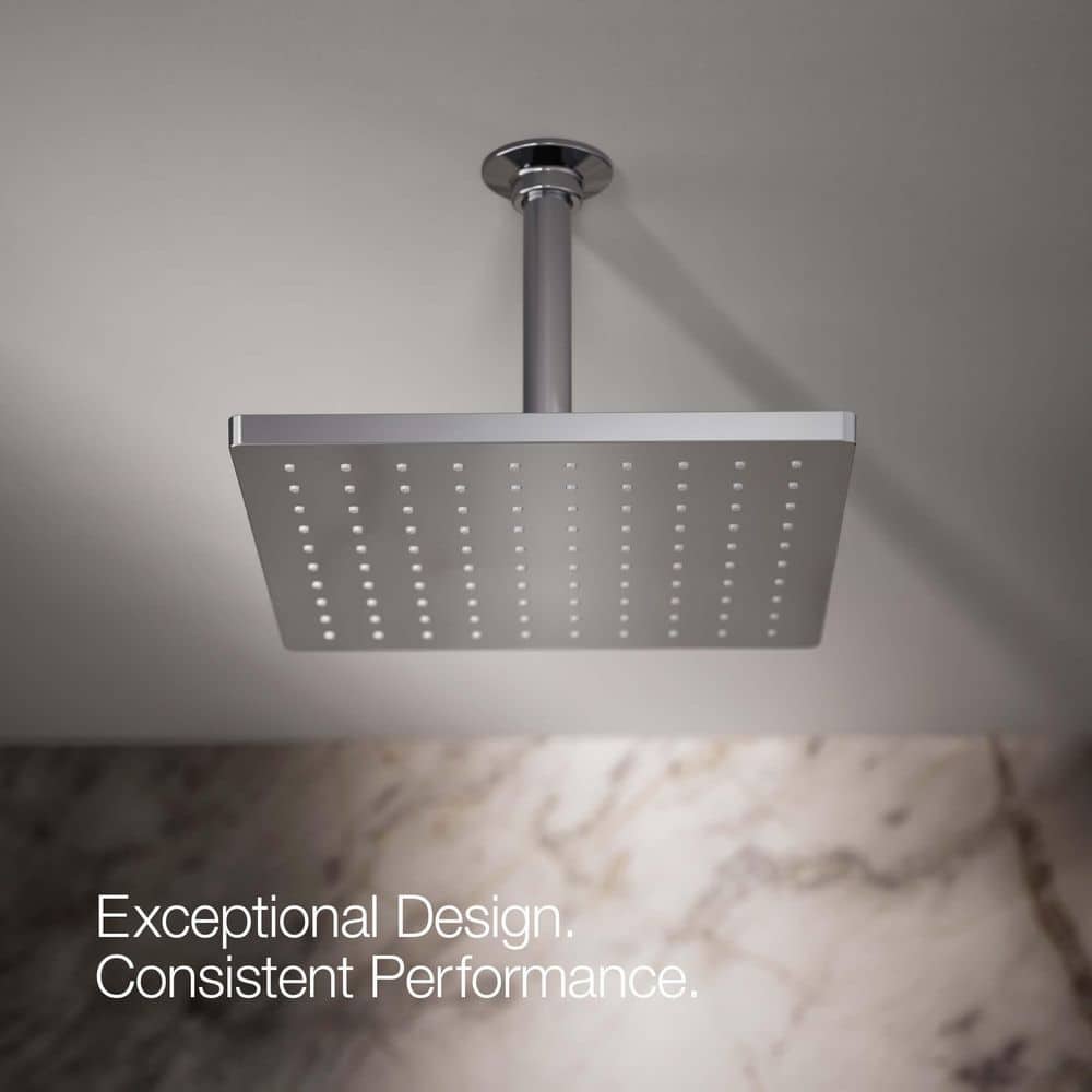 Polished Chrome 10" Square Rain Showerhead