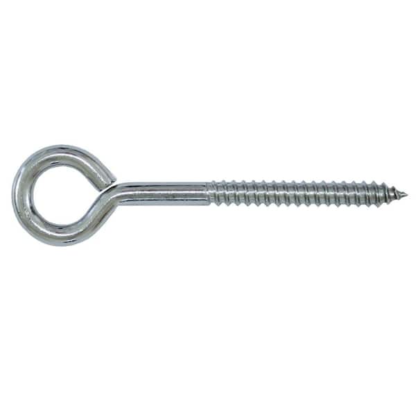 Everbilt 5/8 in. x 2-1/4 in. Stainless-Steel Screw Eye Bolts (2-Pack)