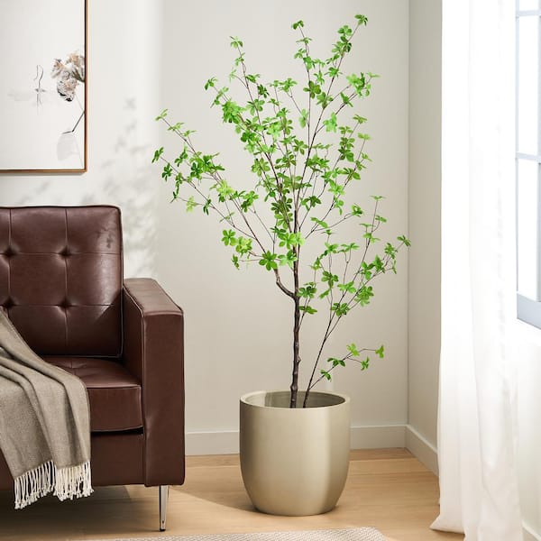 59 in. H Artificial Disc Leaf Tree