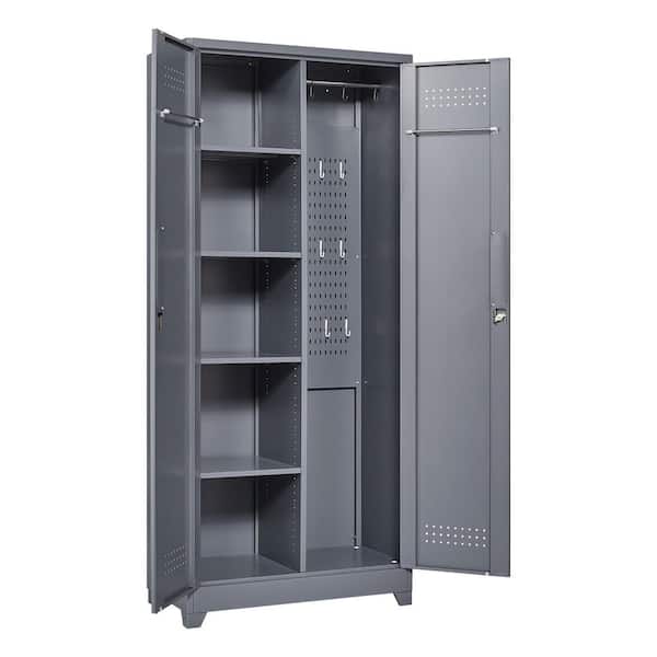 【美品・希少】SHELF LOCKER グレー 金庫 コンパクト Tidoin 5-Tier 72.8 in. H Metal Heavy Duty Adjustable Shelves