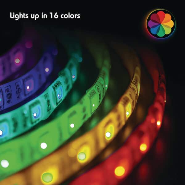 16 ft. USB Plug-in Dimmable Cuttable Color Changing Integrated LED Strip Light