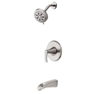 Jaida Single-Handle 4-Spray Tub and Shower Faucet w/ Restore Technology in Spot Defense Brushed Nickel (Valve Included)