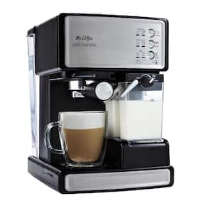 15L Single Cup Programmable Coffee Espresso Machine, Cappuccino Maker Automatic Milk Frother and 15-Bar Pump,Silver