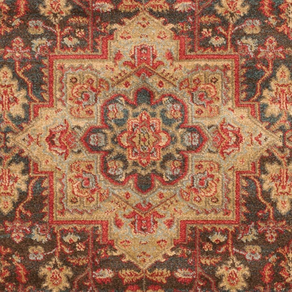 Elegant Navy & Natural 9' x 12' Reversible Synthetic Area Rug