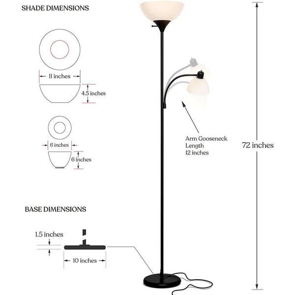 Brightech sky dome plus super bright online led torchiere & reading floor lamp