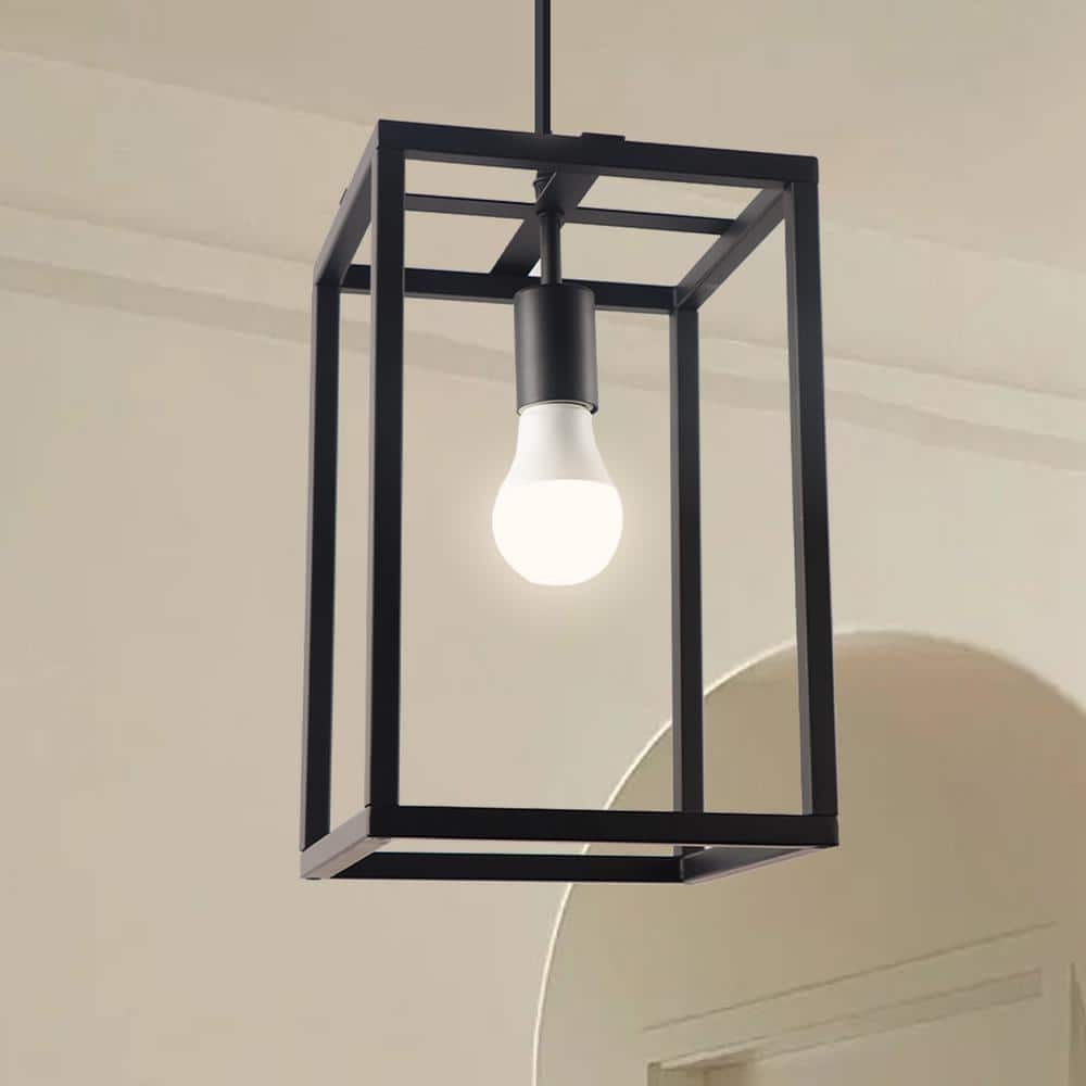 1-Light Pendant Light with Black Metal Shade, No Bulbs Included price history on PriceWatchPro