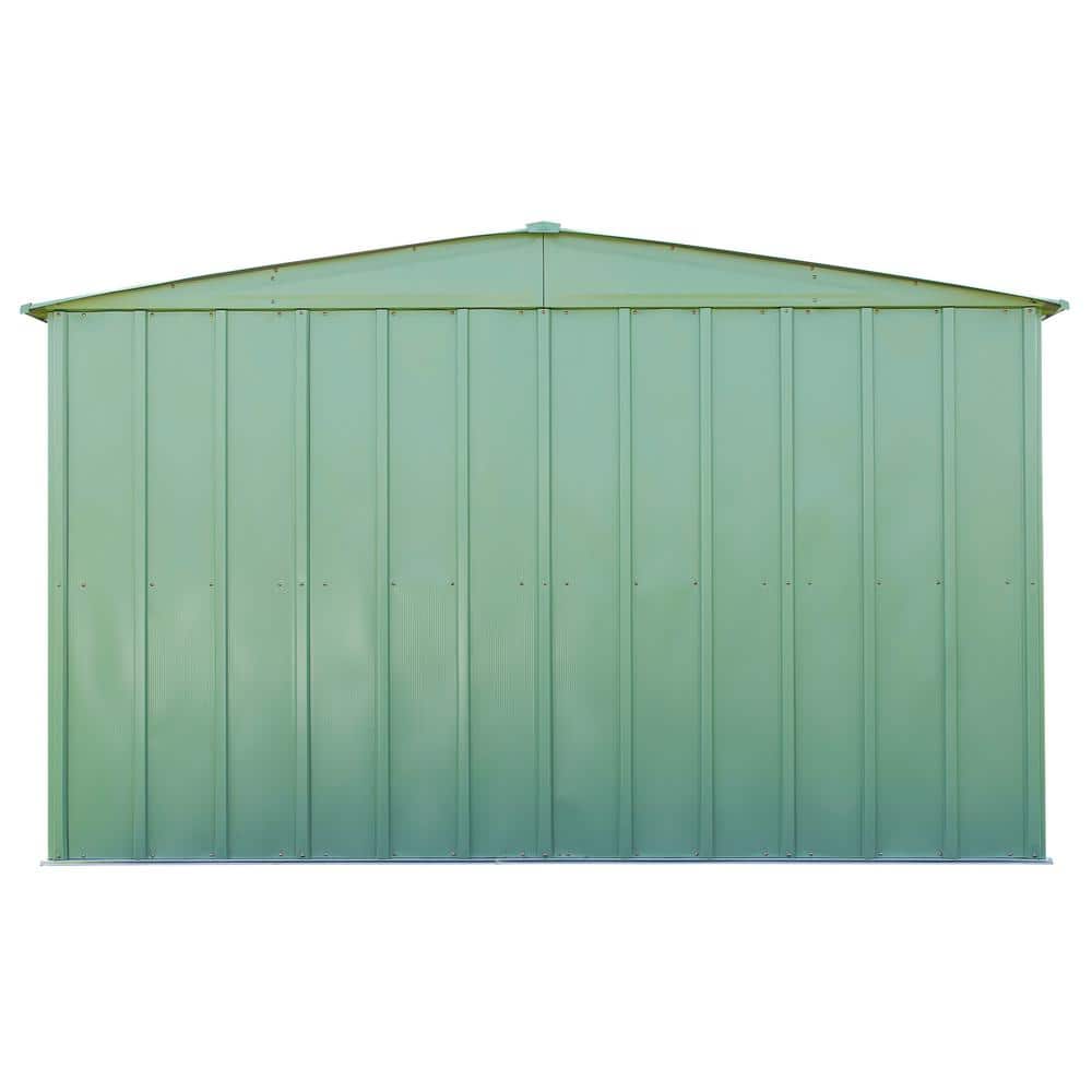 10 ft x 8 ft Sage Green Galvanized Steel Storage Shed