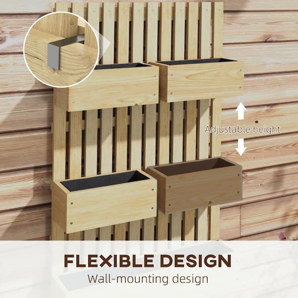 COOLSHARK Outdoor Large 39 in. Tall Wall-Mounted, Wood Wall