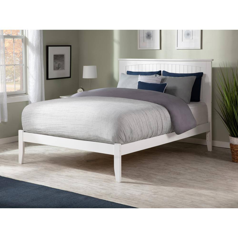 Nantucket Classic Cottage Full/Double Wood Frame Bed with Drawer, White