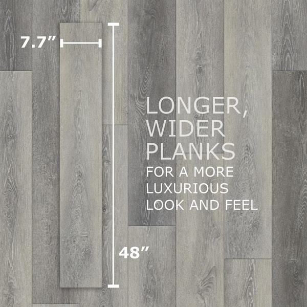 Aspen Flooring Serenade Oak 12 mm T x 7.7 in. W x 48 in. L Click Lock Water Resistant Laminate Wood Flooring (15.39 Sq. ft./Case)