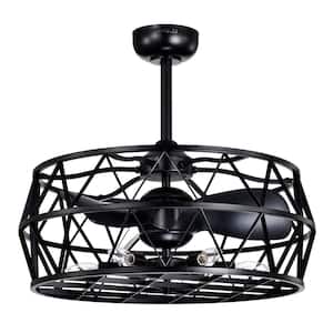 Loredana 26 in. 6-Light Indoor Matte Black Finish Ceiling Fan with Light Kit and Remote
