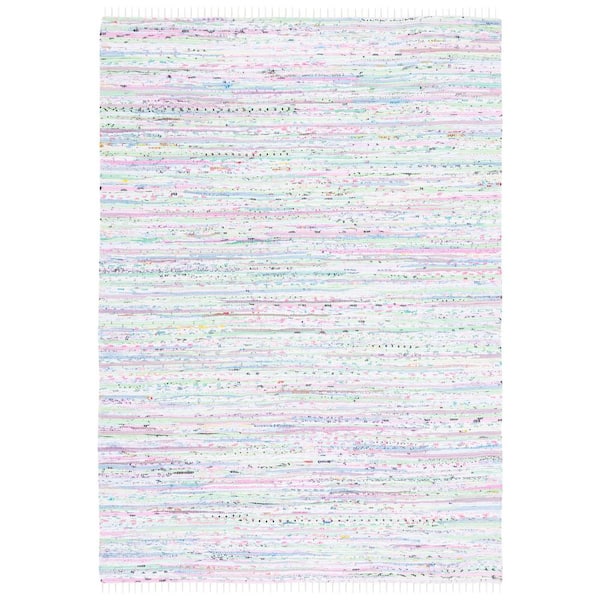 SAFAVIEH Rag Rug Light Green/Multi 5 ft. x 7 ft. Striped Area Rug
