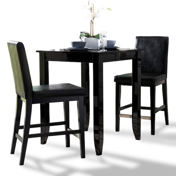 3 Piece High Dining Set, High Chair Dining Room Sets