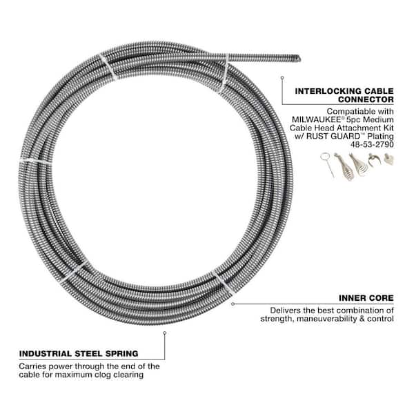 Maintenance Warehouse® 3/8 In. X 100 Ft. Replacement Drain Cleaning Cable