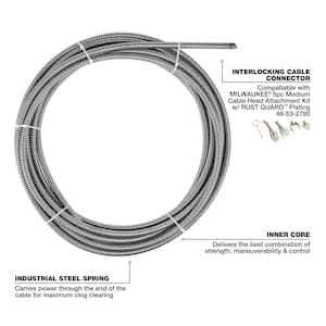 OLYMPIA 115-Volt 50 ft. Electric Auger with 5/16 in. Inner Core Cable  410-323-0111 - The Home Depot
