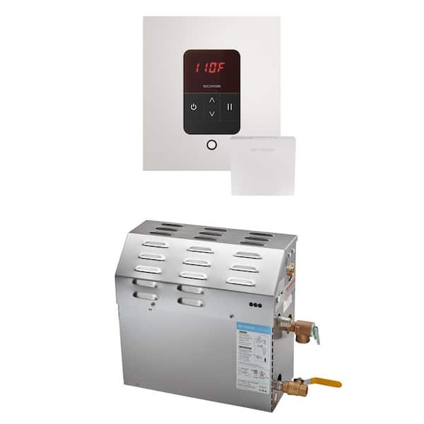 MS 15 kW (15000 W) Steam Shower Generator Package with square iTempo Control in White